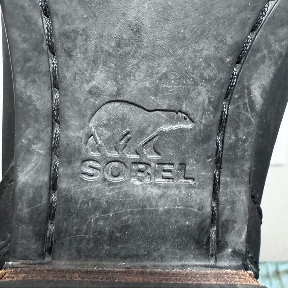 Sorel Lolla Cut-Out Leather Booties Black Size 8.5 - Picture 7 of 14